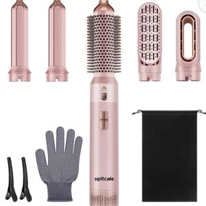 Pink Hair Styling Tool Set 5 in 1 blow dryer